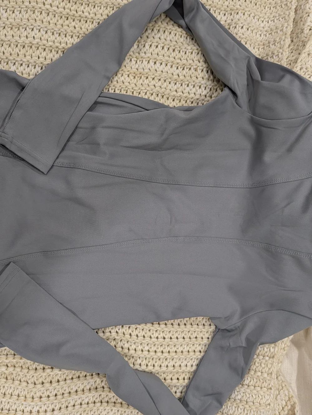 ALO Yoga Gray Half-Zip Performance Top